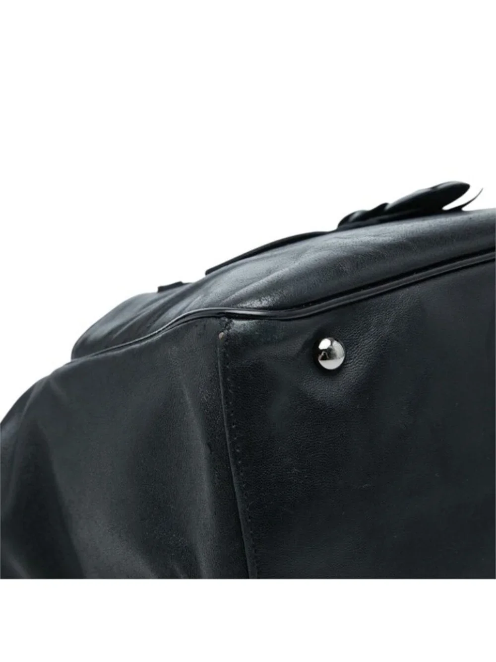 Chanel CC Logo Camellia Choco Bar Chain Tote Black Lambskin Patent